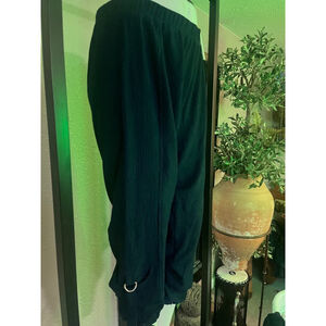 NWT women’s navy capri pants drawstring ankle baggy pants by Moses Crystal